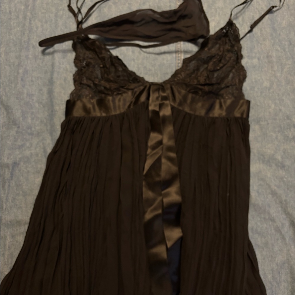 Victoria's Secret Black Lace Chemise